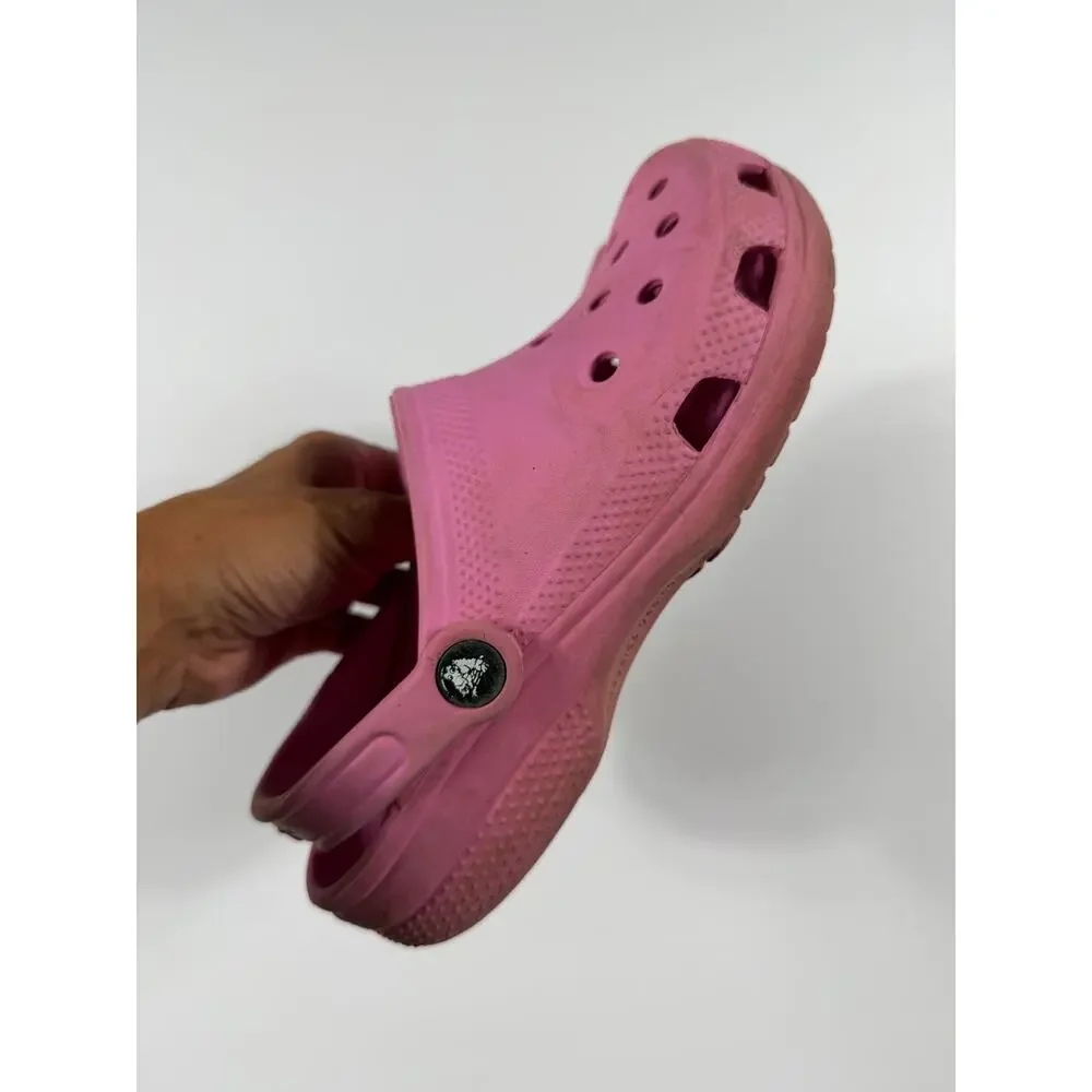 Crocs Classic Clog Pink Slip On Shoes Kids J5 Size 5